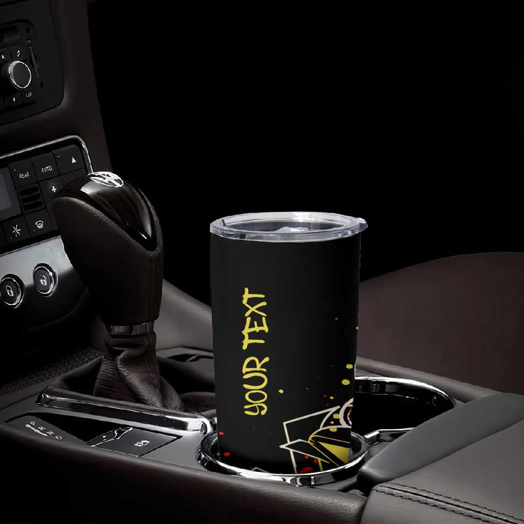 Lion King Africa Graffiti Tumbler Cup Bold Text and Neon Colors TS04