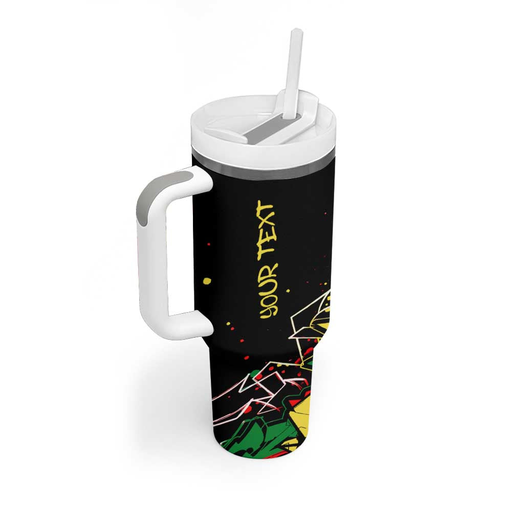 Lion King Africa Graffiti Tumbler With Handle Bold Text and Neon Colors TS04