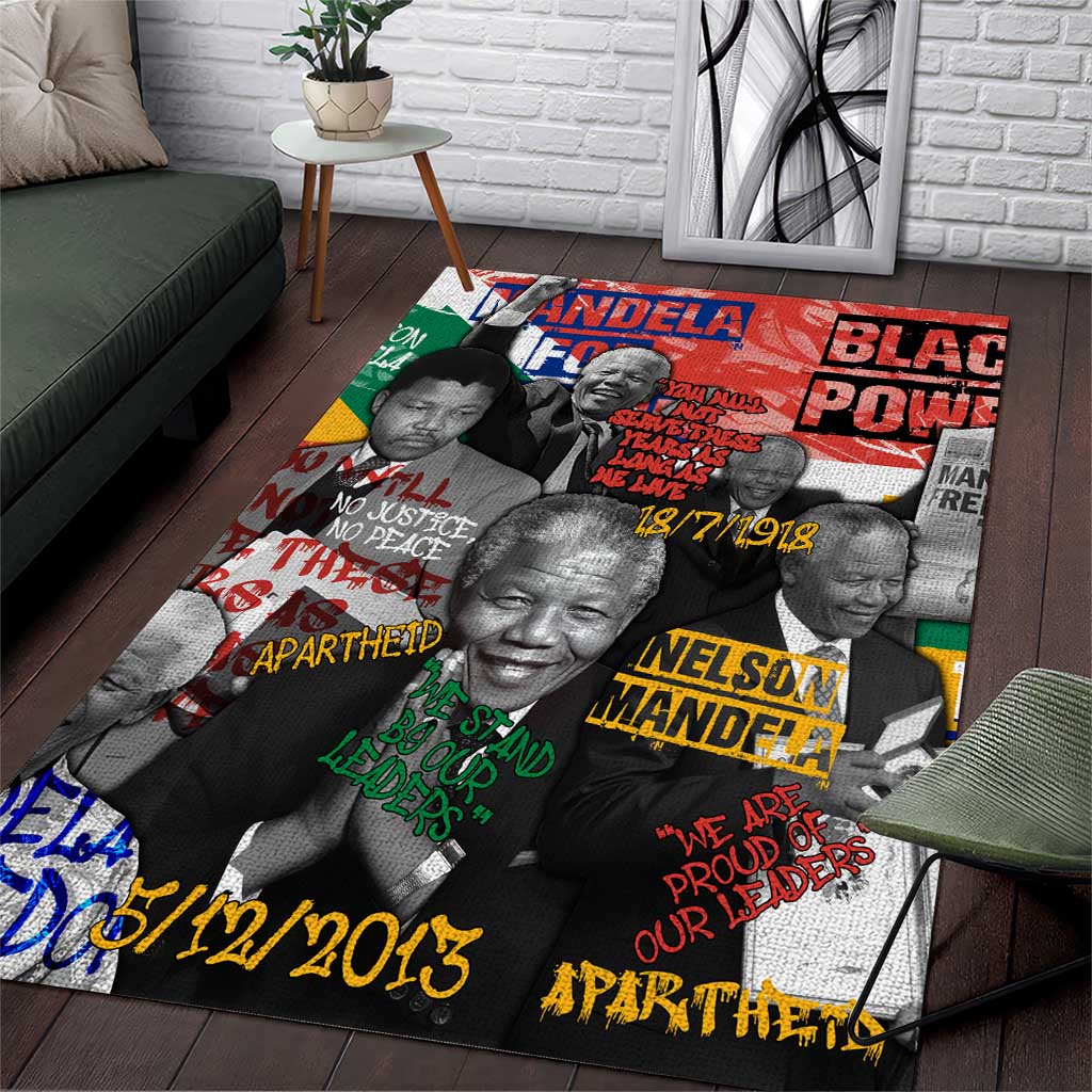 Nelson Mandela Graffiti Area Rug Street Spray Art Recreating The Life Of A Great Man TS04