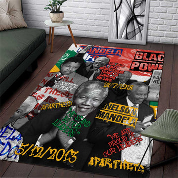 Nelson Mandela Graffiti Area Rug Street Spray Art Recreating The Life Of A Great Man TS04