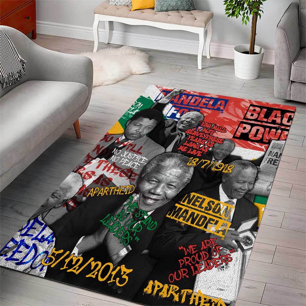 Nelson Mandela Graffiti Area Rug Street Spray Art Recreating The Life Of A Great Man TS04