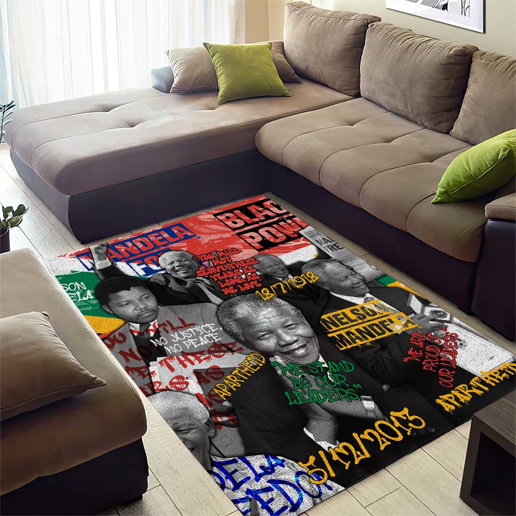 Nelson Mandela Graffiti Area Rug Street Spray Art Recreating The Life Of A Great Man TS04