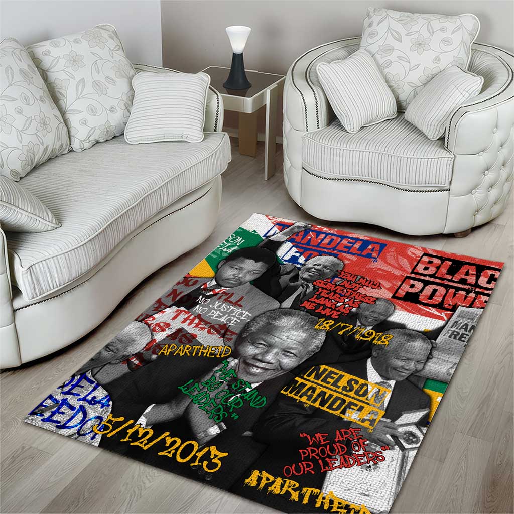 Nelson Mandela Graffiti Area Rug Street Spray Art Recreating The Life Of A Great Man TS04