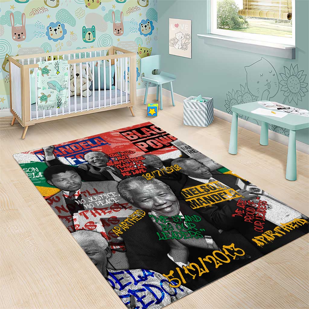 Nelson Mandela Graffiti Area Rug Street Spray Art Recreating The Life Of A Great Man TS04