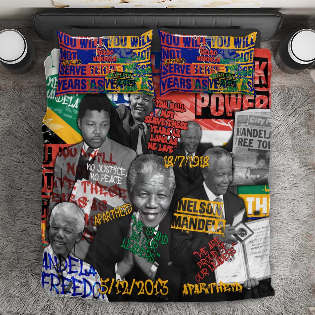 Nelson Mandela Graffiti Bedding Set Street Spray Art Recreating The Life Of A Great Man TS04