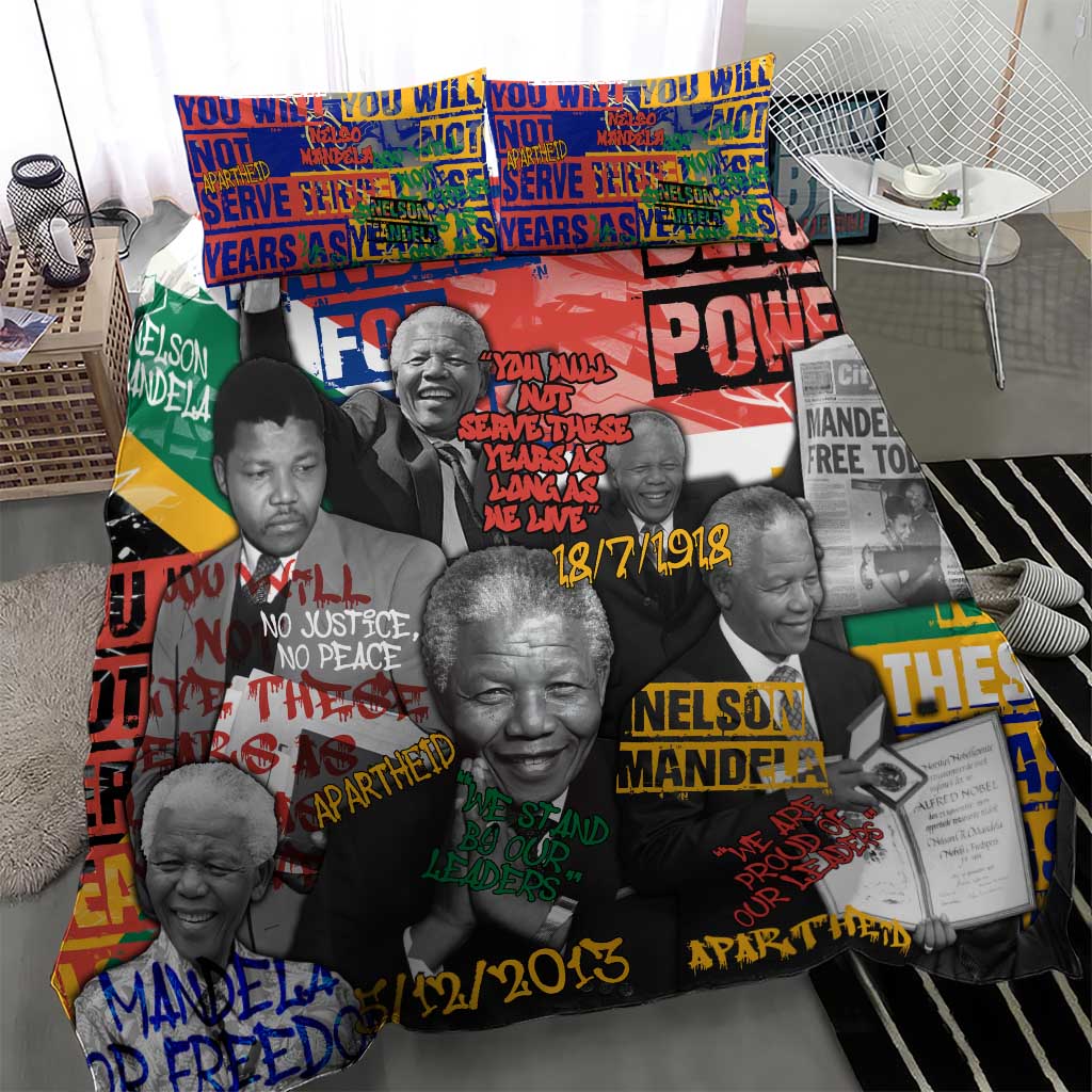 Nelson Mandela Graffiti Bedding Set Street Spray Art Recreating The Life Of A Great Man TS04