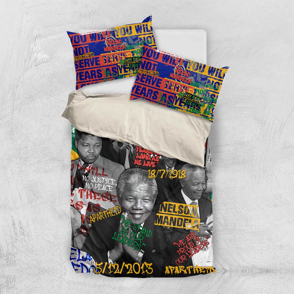 Nelson Mandela Graffiti Bedding Set Street Spray Art Recreating The Life Of A Great Man TS04