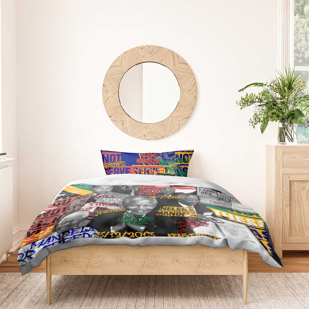 Nelson Mandela Graffiti Bedding Set Street Spray Art Recreating The Life Of A Great Man TS04