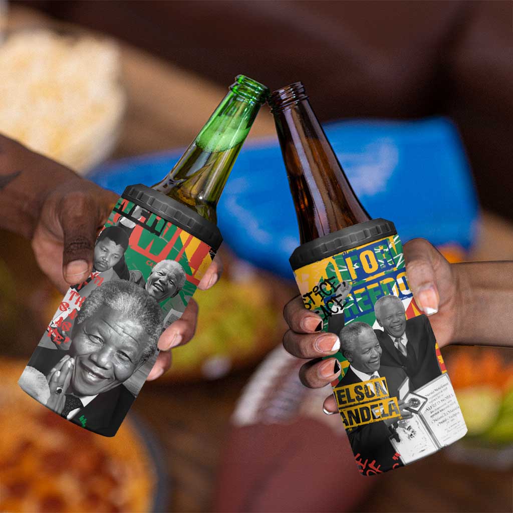 Nelson Mandela Graffiti 4 in 1 Can Cooler Tumbler Street Spray Art Recreating The Life Of A Great Man TS04