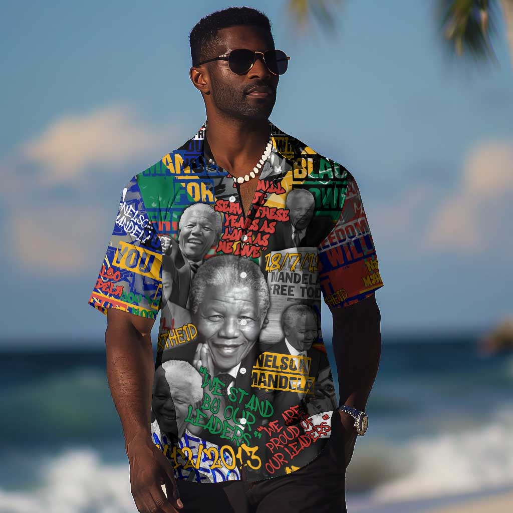 Nelson Mandela Graffiti Hawaiian Shirt Street Spray Art Recreating The Life Of A Great Man TS04