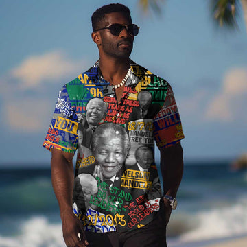 Nelson Mandela Graffiti Hawaiian Shirt Street Spray Art Recreating The Life Of A Great Man TS04