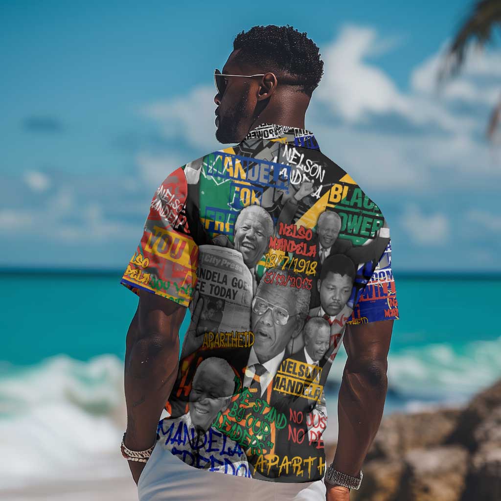 Nelson Mandela Graffiti Hawaiian Shirt Street Spray Art Recreating The Life Of A Great Man TS04
