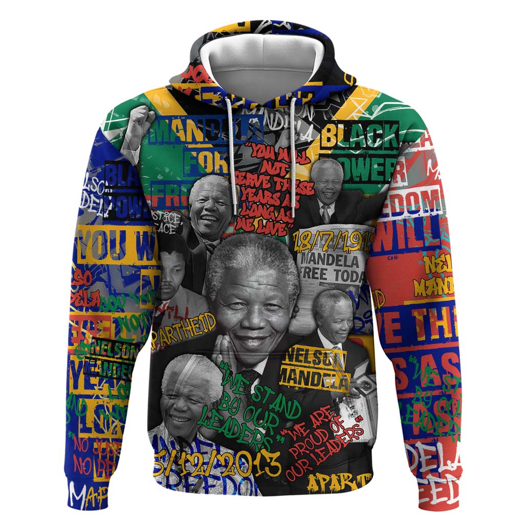 Nelson Mandela Hoodie Street Spray Art Recreating The Life Of A Great Man TS04