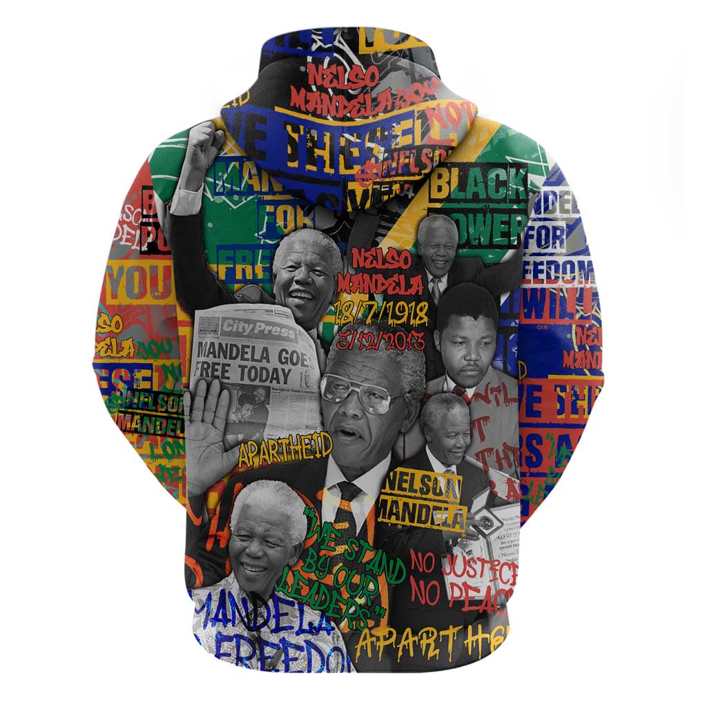 Nelson Mandela Hoodie Street Spray Art Recreating The Life Of A Great Man TS04
