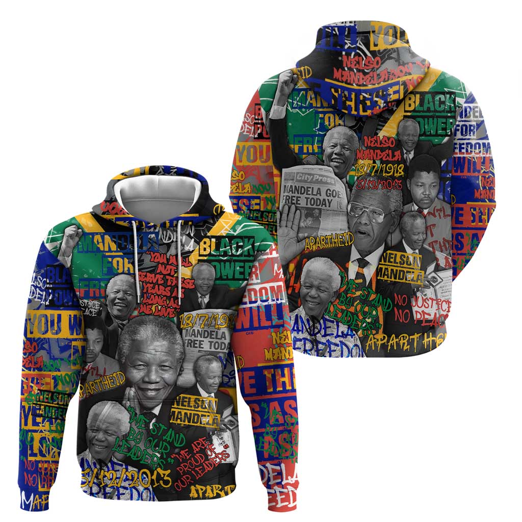 Nelson Mandela Hoodie Street Spray Art Recreating The Life Of A Great Man TS04