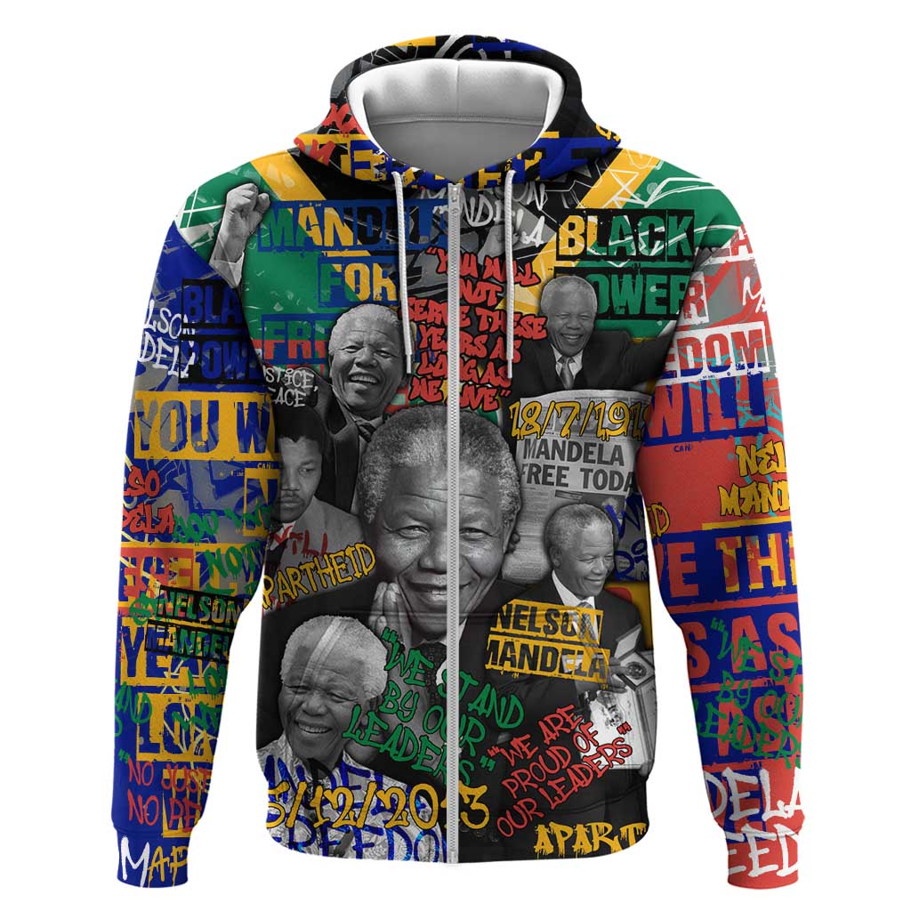 Nelson Mandela Hoodie Street Spray Art Recreating The Life Of A Great Man TS04