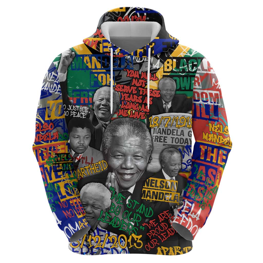 Nelson Mandela Hoodie Street Spray Art Recreating The Life Of A Great Man TS04