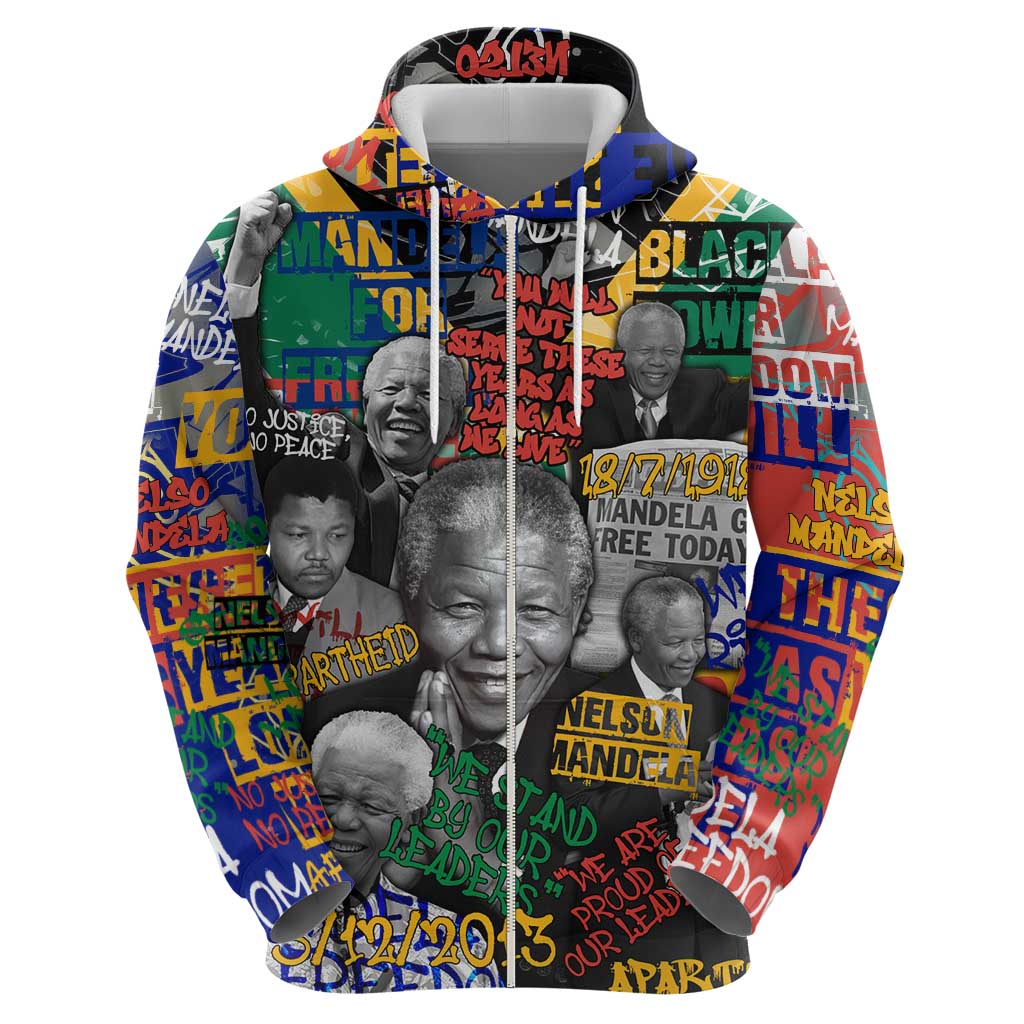 Nelson Mandela Hoodie Street Spray Art Recreating The Life Of A Great Man TS04