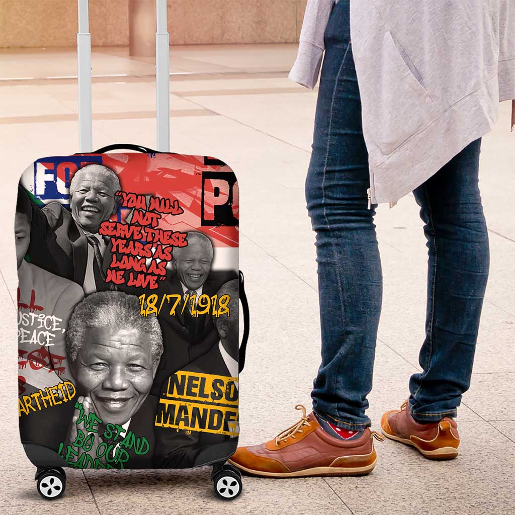 Nelson Mandela Luggage Cover Street Spray Art Recreating The Life Of A Great Man TS04
