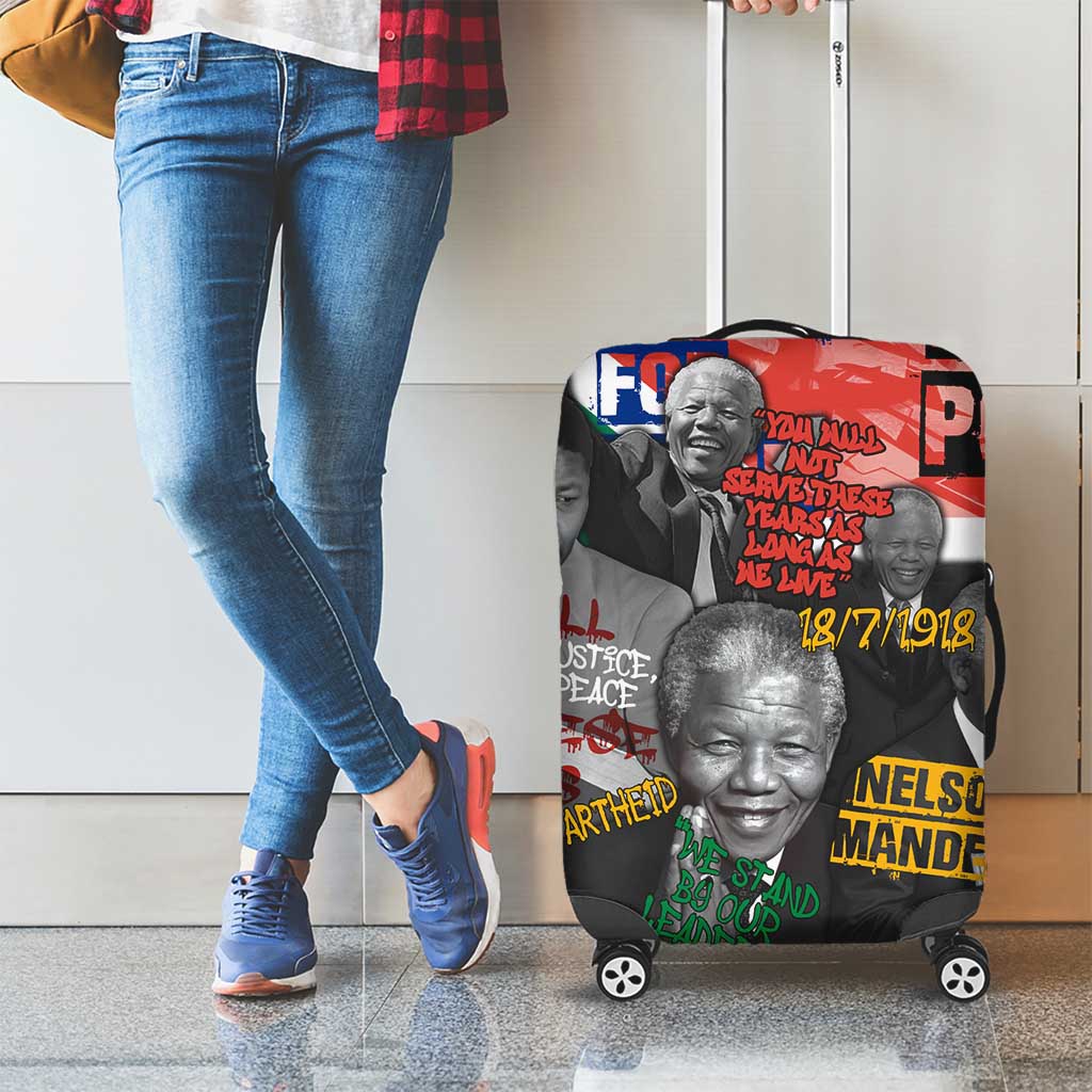 Nelson Mandela Luggage Cover Street Spray Art Recreating The Life Of A Great Man TS04