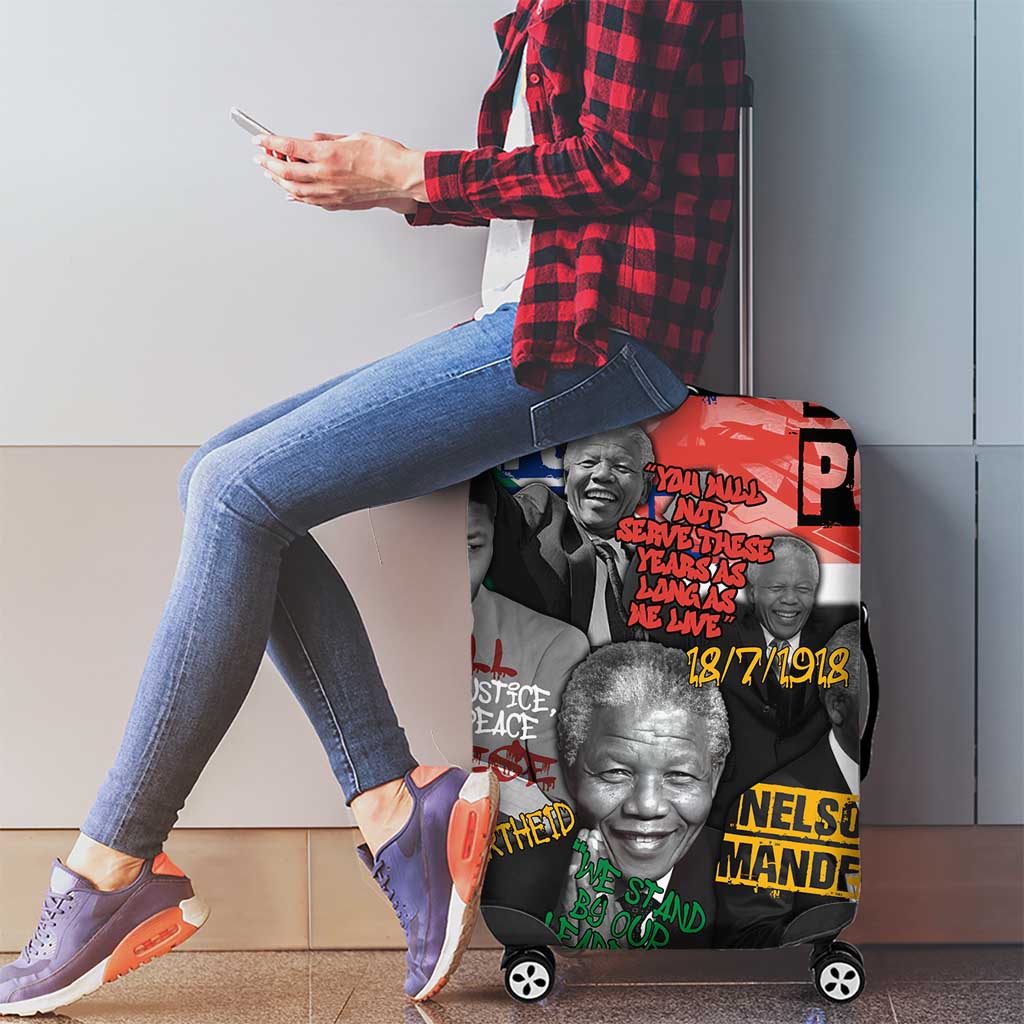 Nelson Mandela Luggage Cover Street Spray Art Recreating The Life Of A Great Man TS04