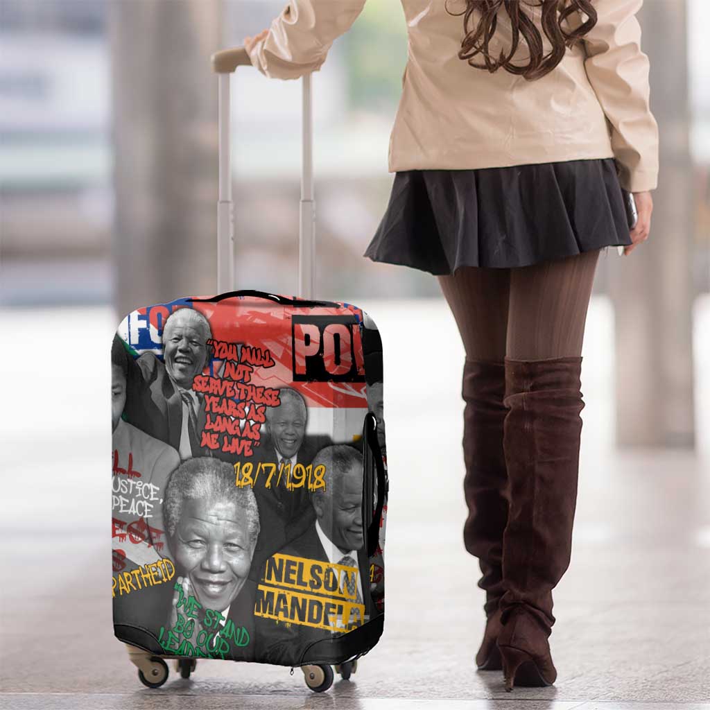 Nelson Mandela Luggage Cover Street Spray Art Recreating The Life Of A Great Man TS04