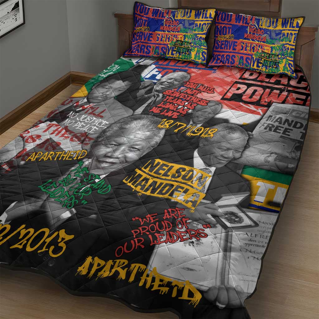 Nelson Mandela Graffiti Quilt Bed Set Street Spray Art Recreating The Life Of A Great Man TS04