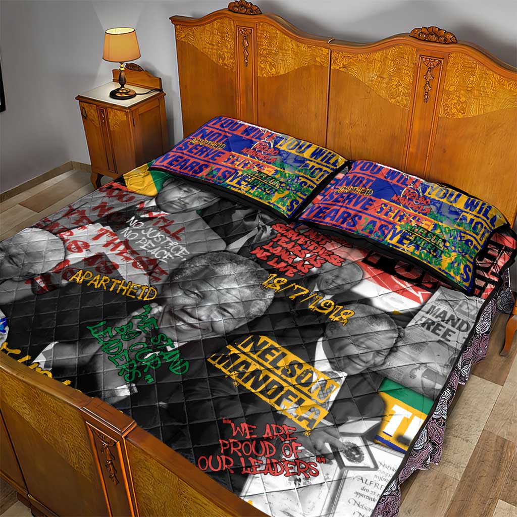 Nelson Mandela Graffiti Quilt Bed Set Street Spray Art Recreating The Life Of A Great Man TS04