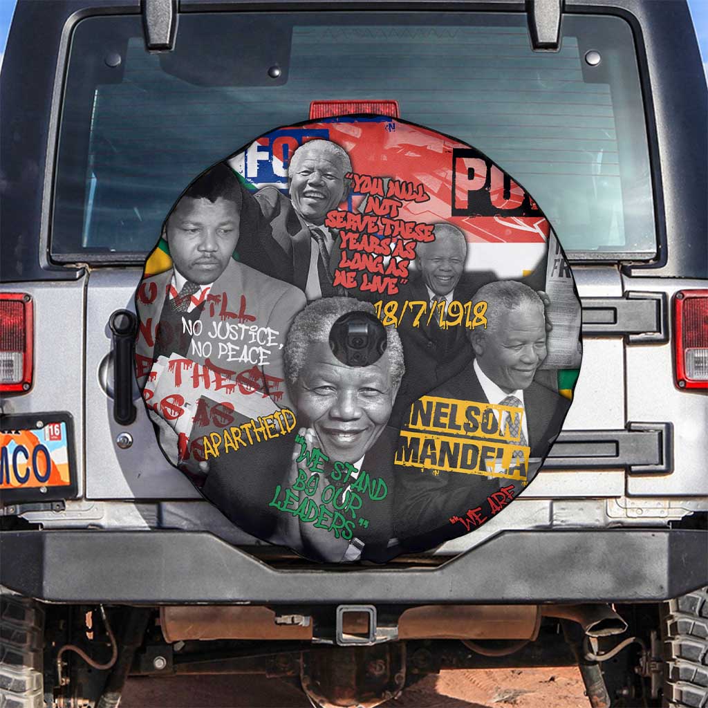 Nelson Mandela Spare Tire Cover Street Spray Art Recreating The Life Of A Great Man TS04