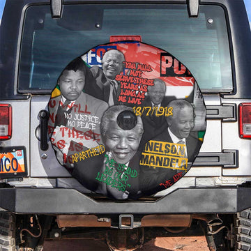 Nelson Mandela Spare Tire Cover Street Spray Art Recreating The Life Of A Great Man TS04