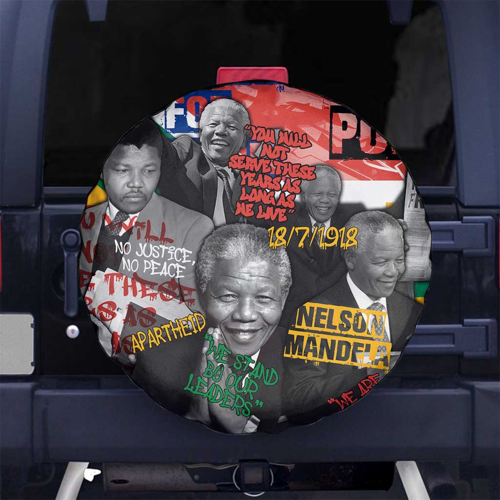 Nelson Mandela Spare Tire Cover Street Spray Art Recreating The Life Of A Great Man TS04