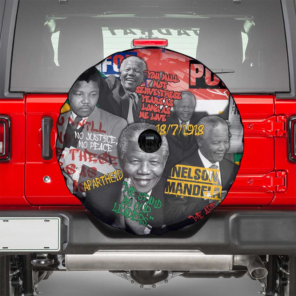 Nelson Mandela Spare Tire Cover Street Spray Art Recreating The Life Of A Great Man TS04