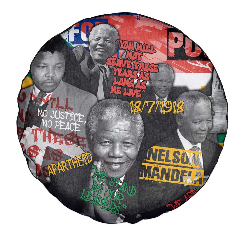 Nelson Mandela Spare Tire Cover Street Spray Art Recreating The Life Of A Great Man TS04