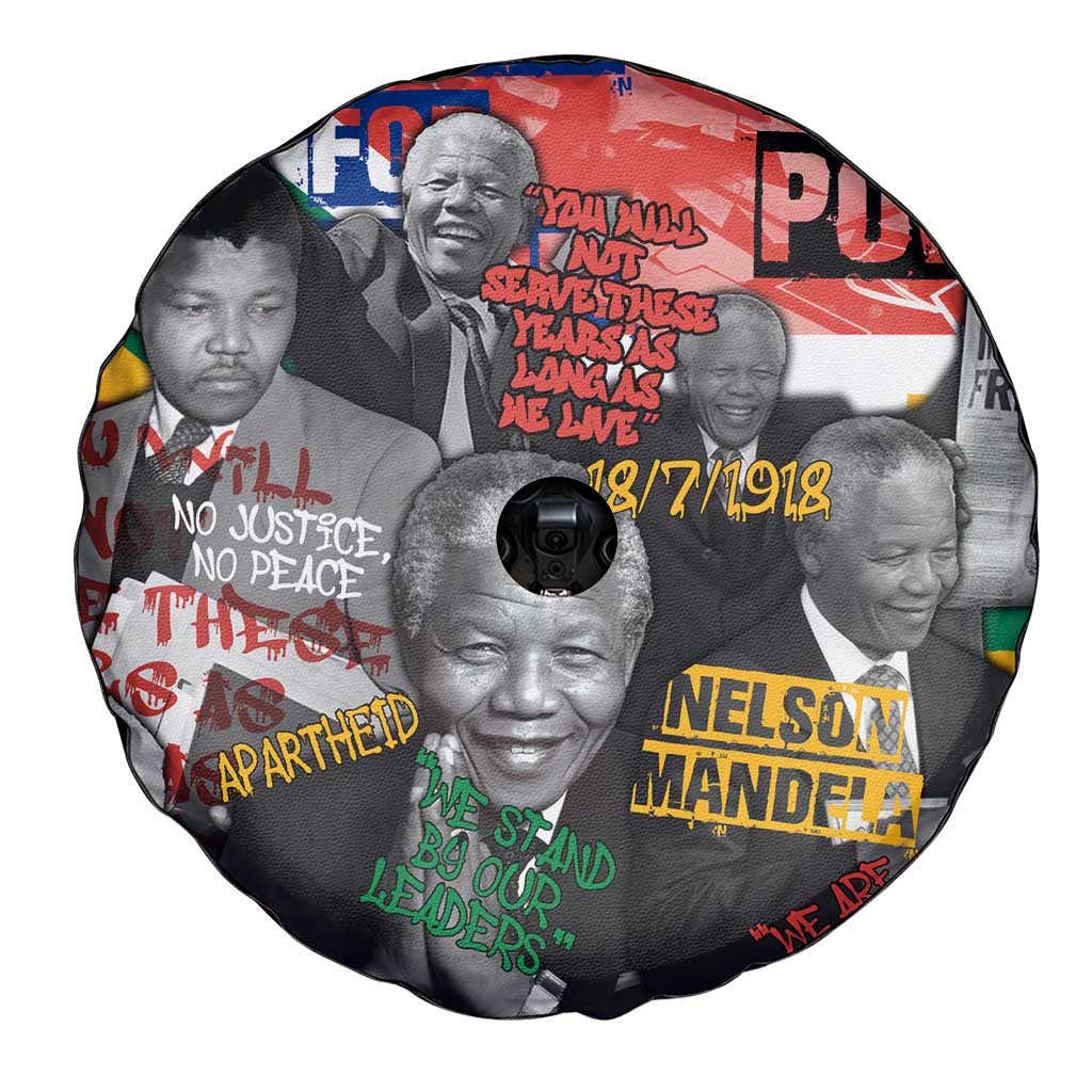 Nelson Mandela Spare Tire Cover Street Spray Art Recreating The Life Of A Great Man TS04