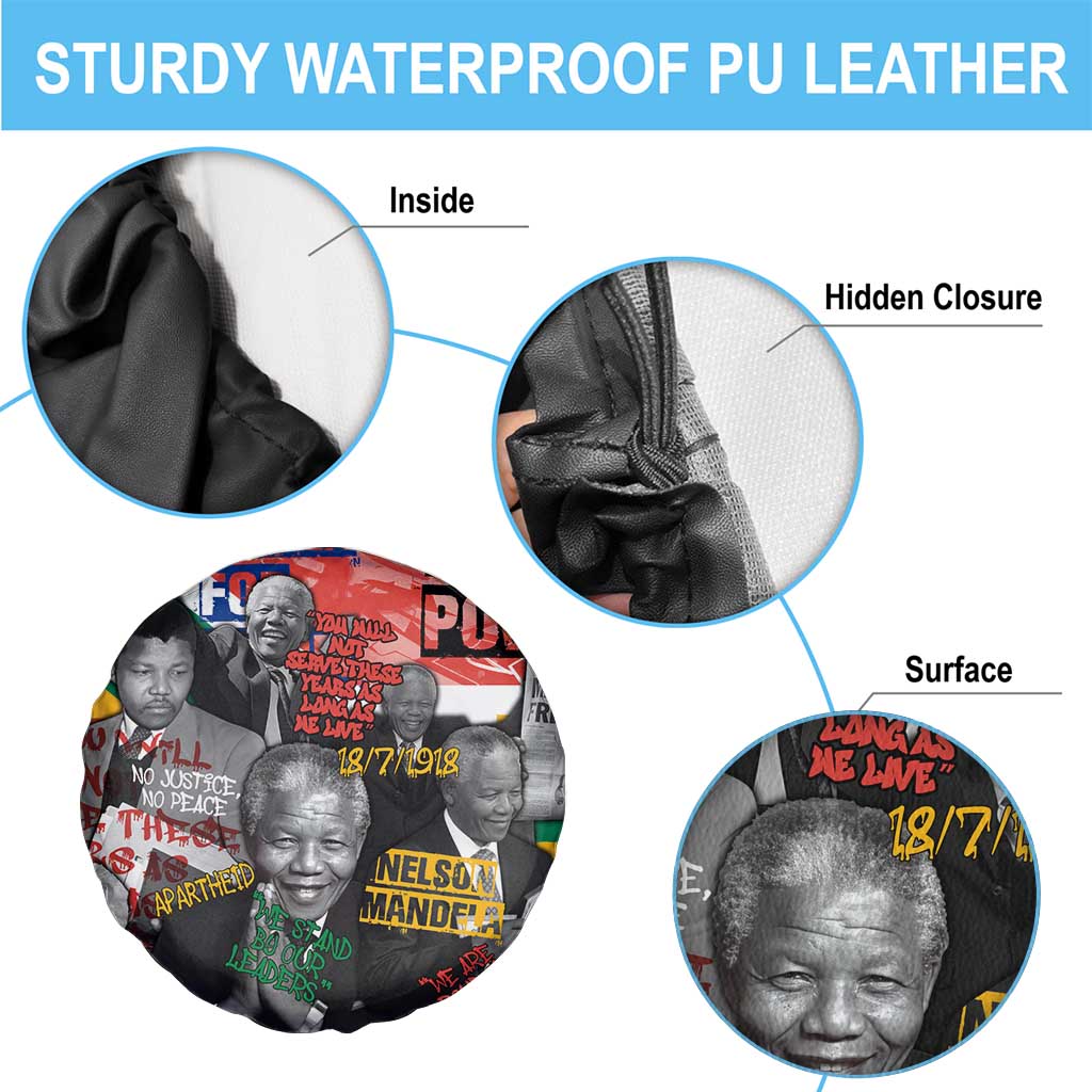 Nelson Mandela Spare Tire Cover Street Spray Art Recreating The Life Of A Great Man TS04