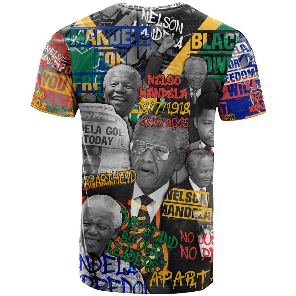 Nelson Mandela Graffiti T shirt Street Spray Art Recreating The Life Of A Great Man TS04