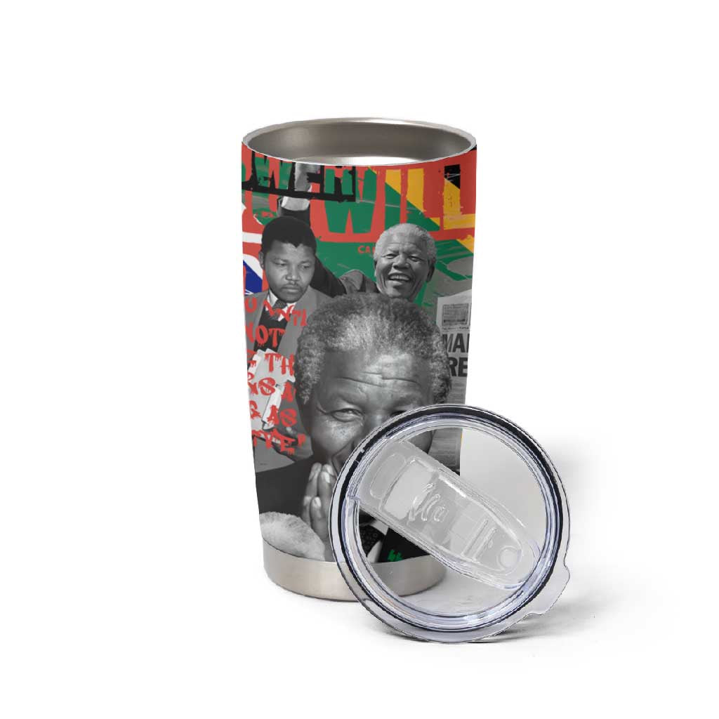 Nelson Mandela Graffiti Tumbler Cup Street Spray Art Recreating The Life Of A Great Man TS04