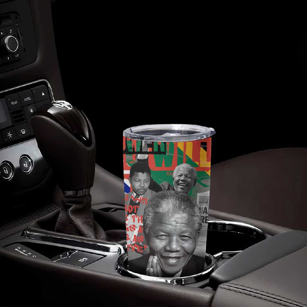 Nelson Mandela Graffiti Tumbler Cup Street Spray Art Recreating The Life Of A Great Man TS04