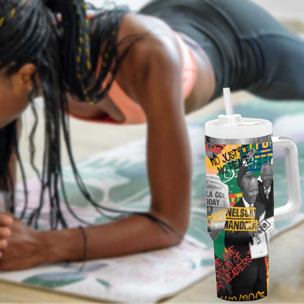 Nelson Mandela Graffiti Tumbler With Handle Street Spray Art Recreating The Life Of A Great Man TS04