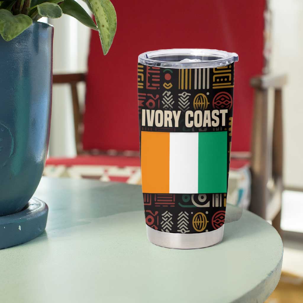 Ivory Coast Tumbler Cup Tai National Park Wildlife Map TS04