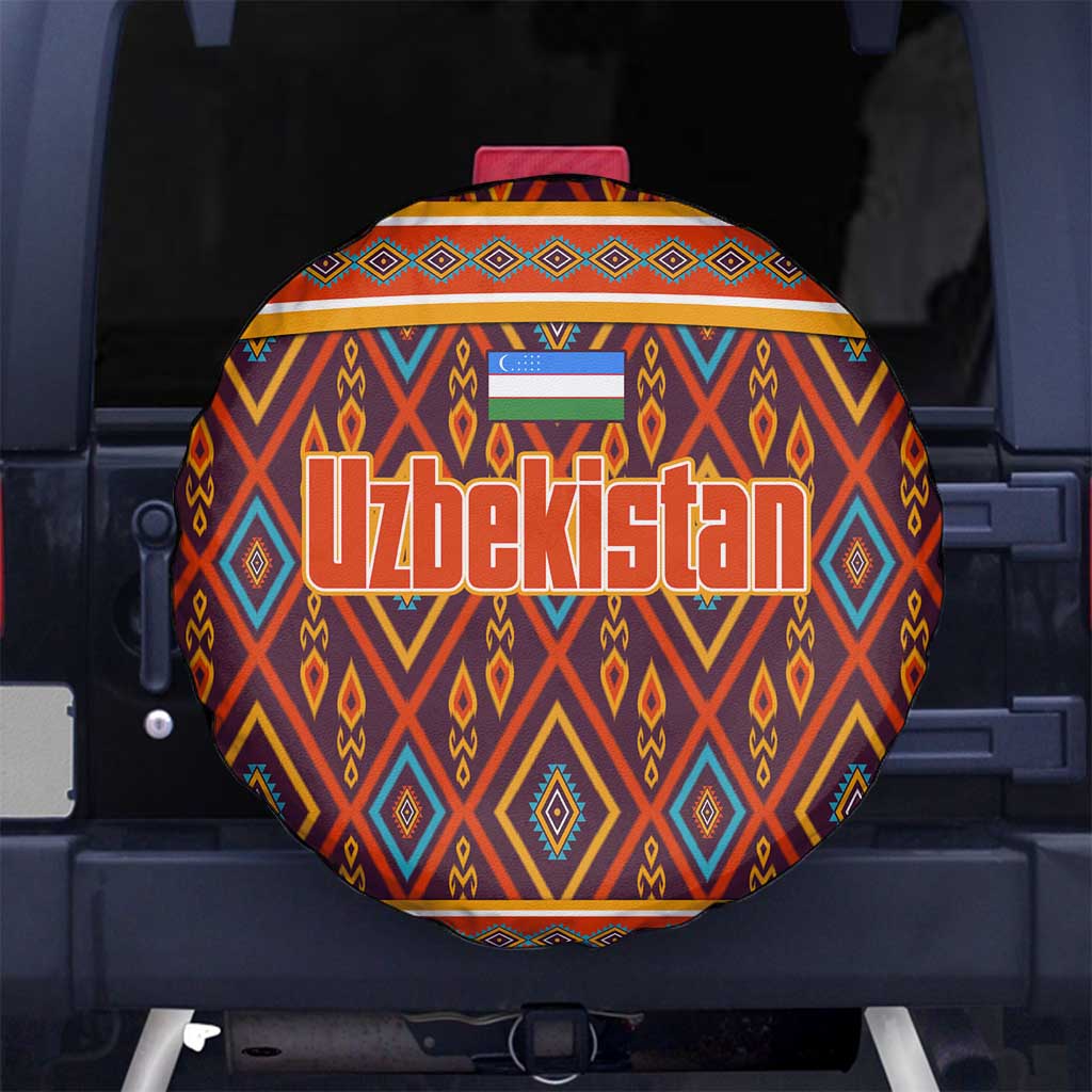 Uzbekistan Spare Tire Cover with Traditional Geometric Motif Design TS04