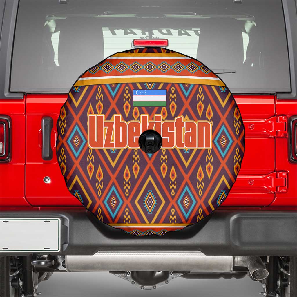 Uzbekistan Spare Tire Cover with Traditional Geometric Motif Design TS04
