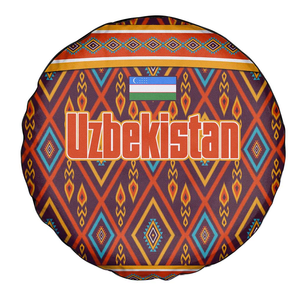 Uzbekistan Spare Tire Cover with Traditional Geometric Motif Design TS04