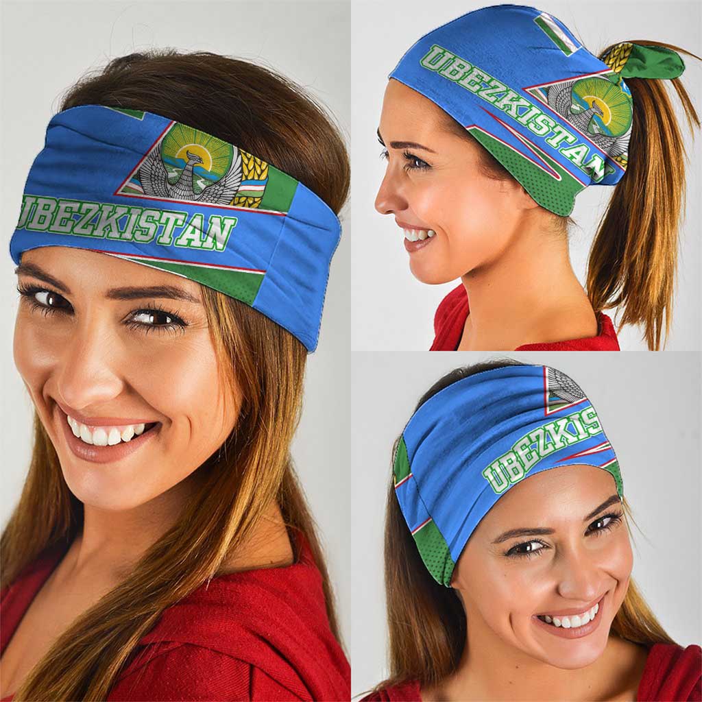 Uzbekistan Neck Gaiter with National Coat of Arms and Modern Gradient Design TS04