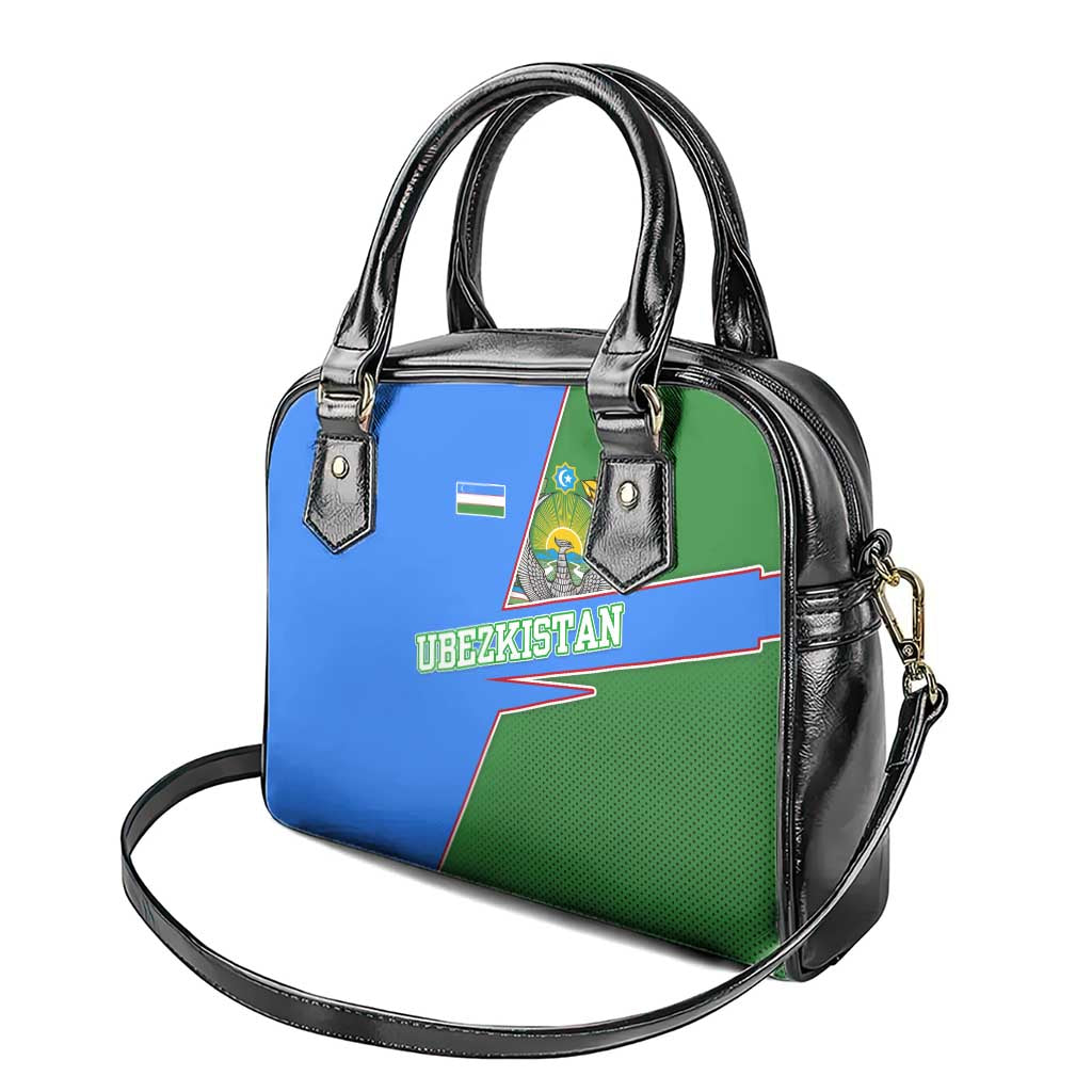 Uzbekistan Shoulder Handbag with National Coat of Arms and Modern Gradient Design TS04