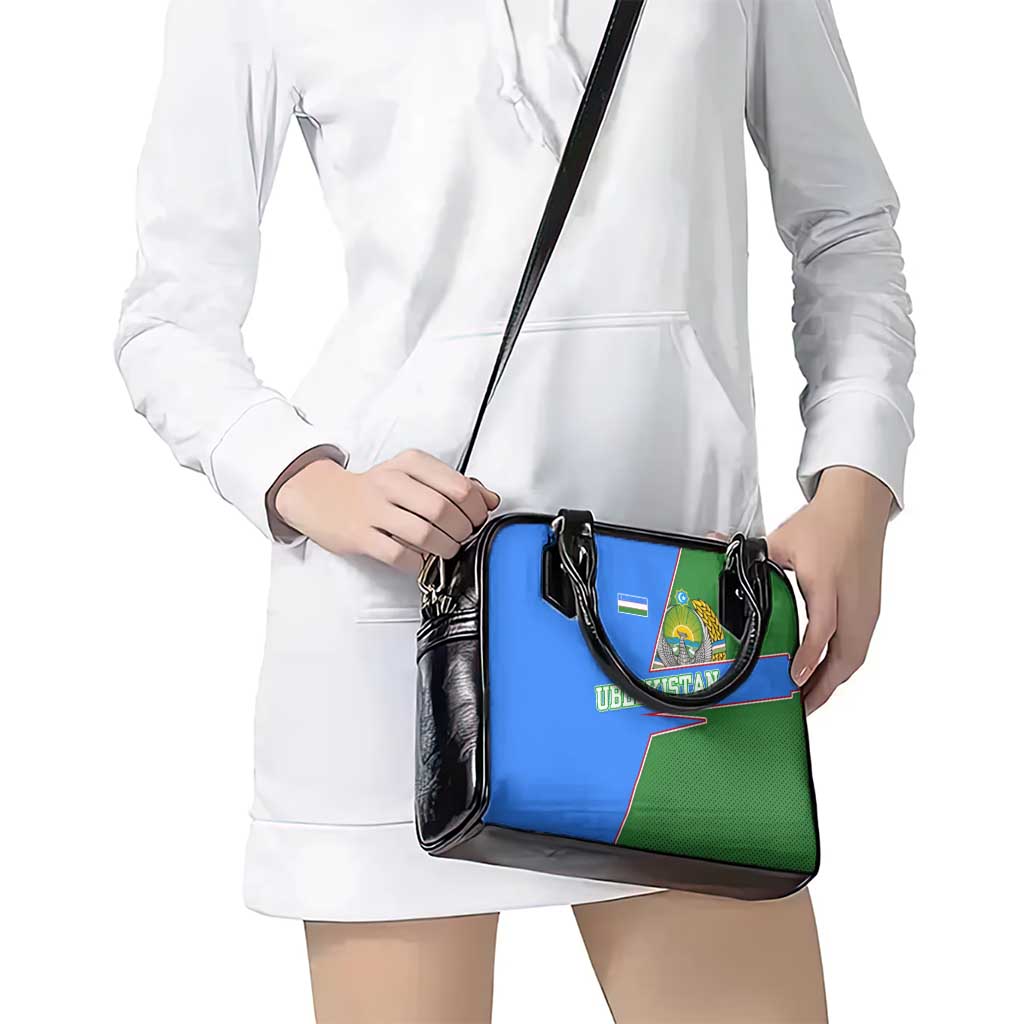 Uzbekistan Shoulder Handbag with National Coat of Arms and Modern Gradient Design TS04
