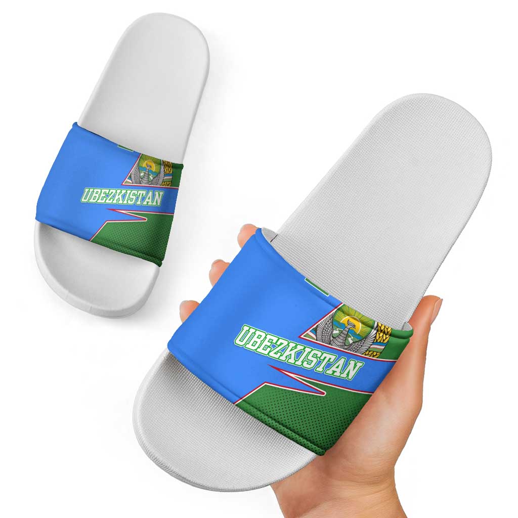 Uzbekistan Slide Sandals with National Coat of Arms and Modern Gradient Design TS04