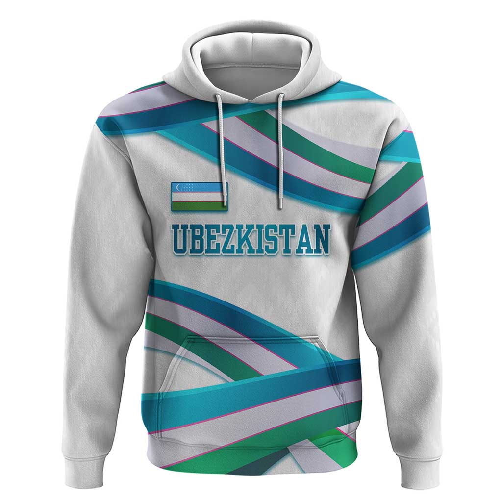 Uzbekistan Hoodie with Ribbon Wave Design TS04