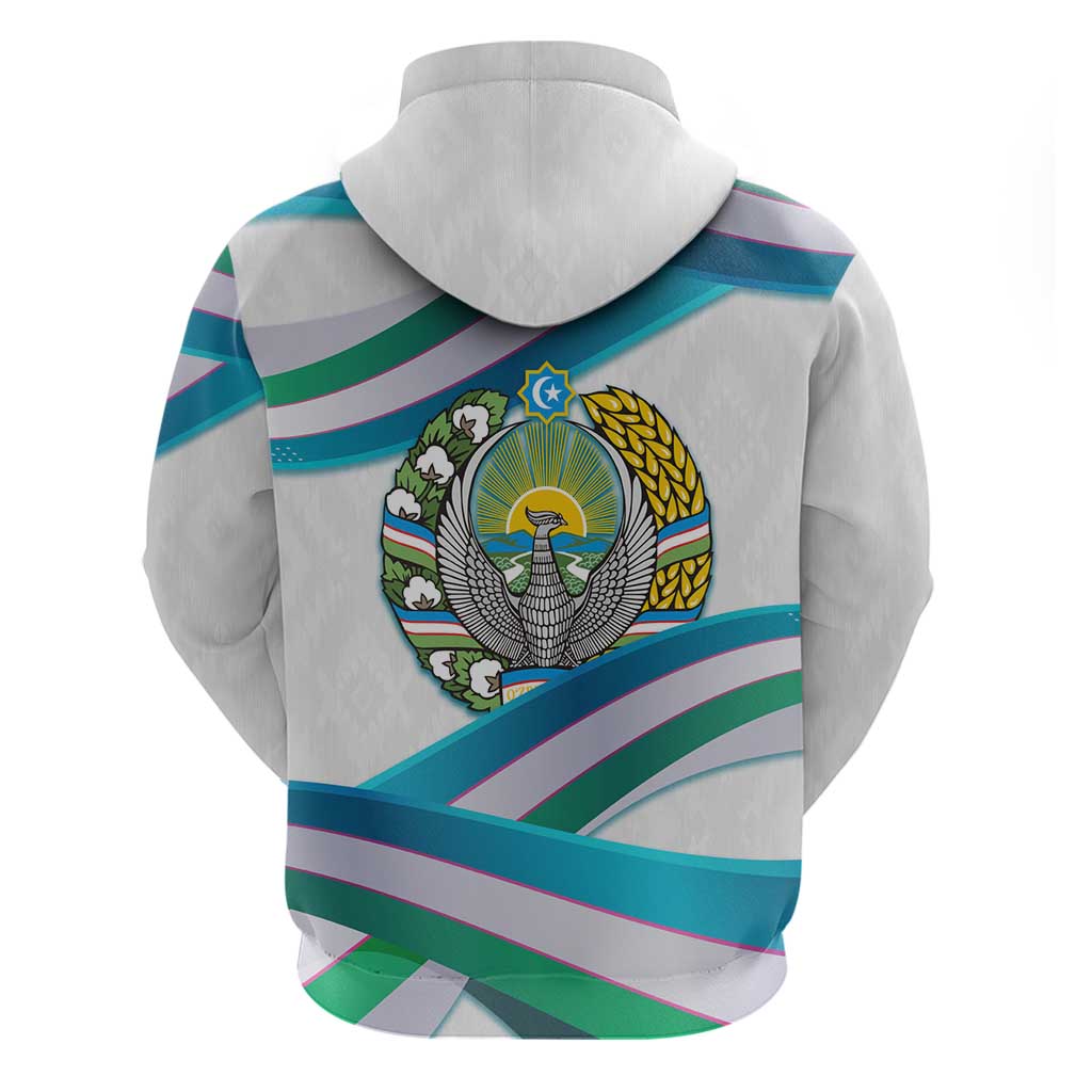Uzbekistan Hoodie with Ribbon Wave Design TS04