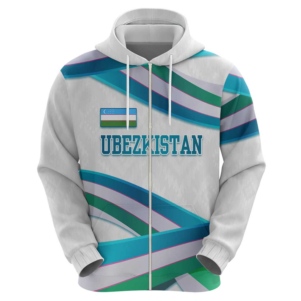 Uzbekistan Hoodie with Ribbon Wave Design TS04